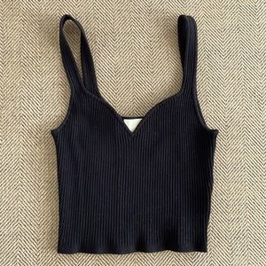 COPY - Black Knit Crop Tank
